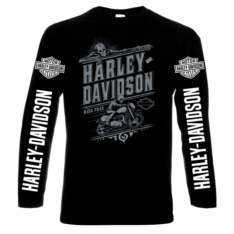 LONG SLEEVE T-SHIRTS Harley Davidson, 5, men's long sleeve t-shirt, 100% cotton, S to 5XL